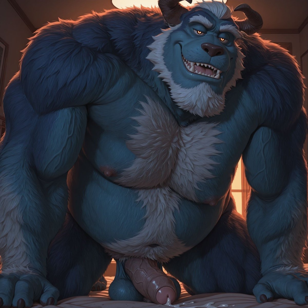 Bearstorm_AI's tweet photo. He didn't mean to startle you...

#furry #nsfw #ai https://t.co/6DLod4vZkq