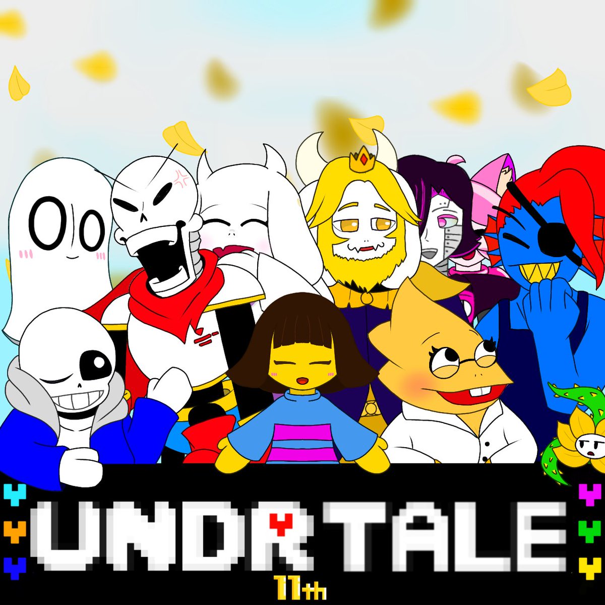lWIQmtGNKd20644's tweet photo. UNDERTALE11周年おめでとう!この先もみんなに愛される作品でありますように…
#undertale11周年
#undertale11thAnniversary https://t.co/1YCtqQctT3