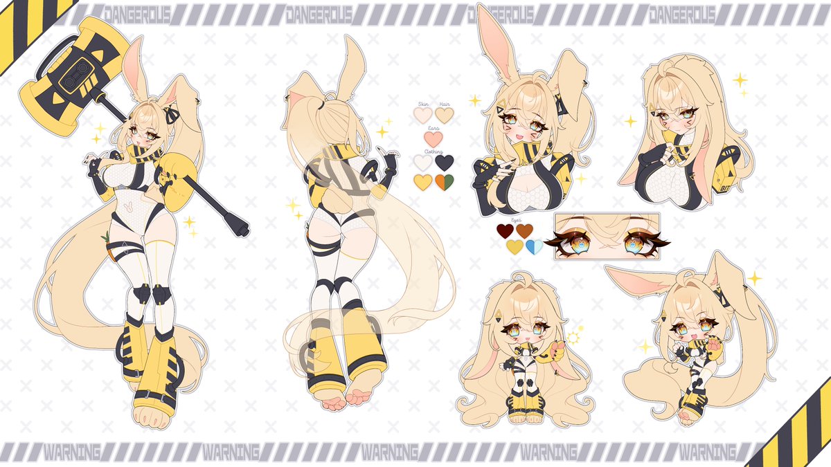 kybit_exe's tweet photo. ⚠️ ｡ﾟﾟ･｡･ﾟﾟ｡ ⚠️ ｡ﾟﾟ･｡･ﾟﾟ｡ ⚠️
 NEW REF SHEET, NEW INTRO!
⚠️ ｡ﾟﾟ･｡･ﾟﾟ｡ ⚠️ ｡ﾟﾟ･｡･ﾟﾟ｡ ⚠️ 

Hi everybunny! I’m Kybit, your fave bun-ty hunter VTuber programmed to HAMMER YOU! 🫵 ₍ᐢ•̀ω•́ ᐢ₎

Sometimes streaming a variety of games on Twitch, sometimes shitposting here ݁ Ი𐑼⋆

🥕 All Links: https://t.co/z6gUKOcNcc
🐰 LIVE: https://t.co/1YaojPtsAQ
🎨 Art Tag: #Artbit

Better start running.
I’ve already found you~