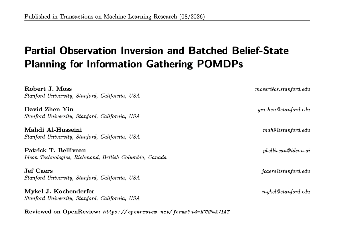 SISLaboratory's tweet photo. New SISL paper in TMLR: How do you plan under uncertainty when you cannot write down an observation likelihood model?

Paper https://t.co/GG0NDZ9yMu https://t.co/xszuEeY7fD