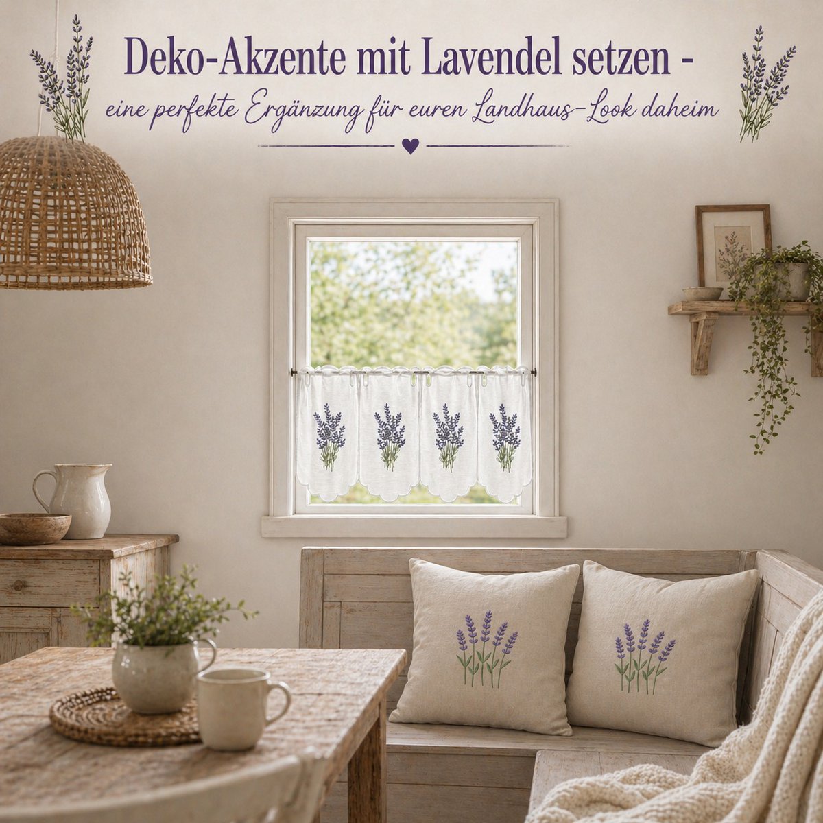 michellpaez1's tweet photo. Lavendel-Liebe fürs Zuhause: Zarte Scheibengardinen und bestickte Lavendel-Kissen verleihen dem modernen Landhausstil Leichtigkeit, Gemütlichkeit und einen romantischen Akzent. https://t.co/8mZXAicU3h