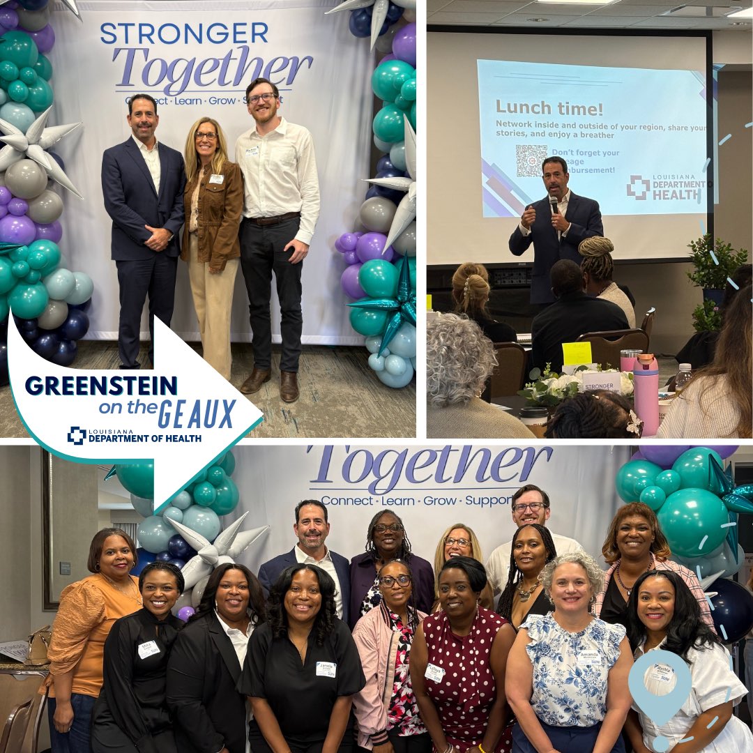 LADeptHealth's tweet photo. Secretary Greenstein joined the Louisiana Substance Use Navigator (SUN) Collaborative kickoff today in Lafayette, where he spoke with Substance Use Navigators from across the state.

The SUN Collaborative will create a community to help guide residents into recovery. https://t.co/e5ZgziRkLi