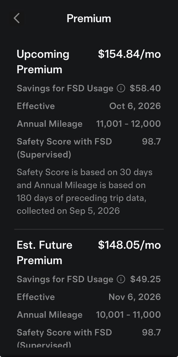 mmeza23's tweet photo. @SawyerMerritt I’ve been very pleased with Tesla insurance premiums. https://t.co/dyMFmyMhxz