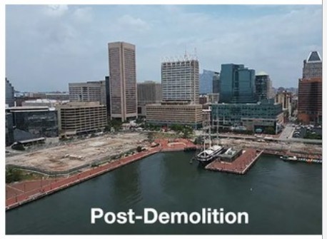 What Baltimore's Inner Harbor may look like if the Light Street and Pratt Street Harborplace pavilions are torn down by MCB Real Estate.