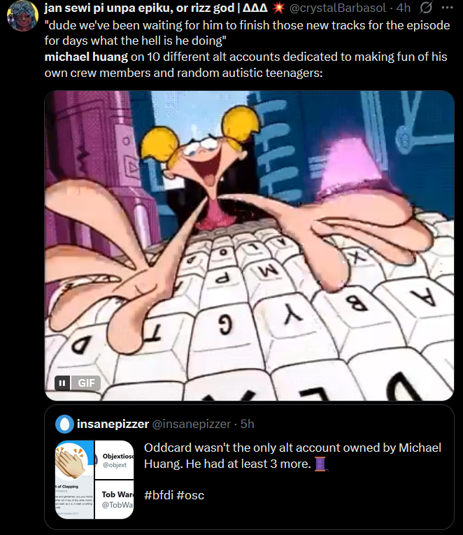 wfl0wrz's tweet photo. i havent paid attention to anything in the osc in YEARS but this might be some of the funniest drama i've ever witnessed https://t.co/CXVNnMhCkg