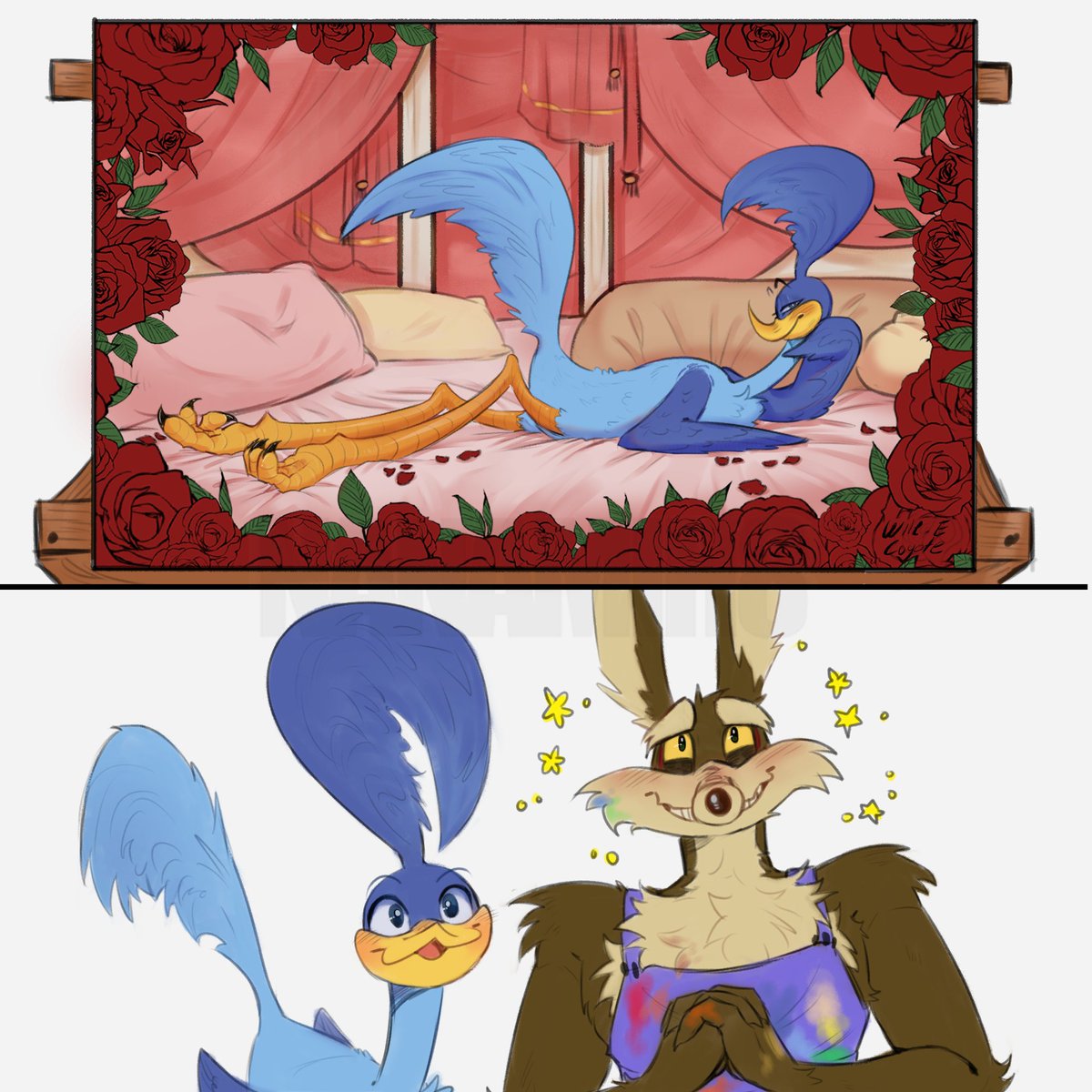 nanamih8's tweet photo. Tengo mi idea de au donde el coyote además de intentar atrapar al Roadrunner ambos toman un tiempo de descanso donde a wile le gusta pintar de maneras diferentes a su tilin

#wileroad #wilerunner https://t.co/bvzNhh2RP0