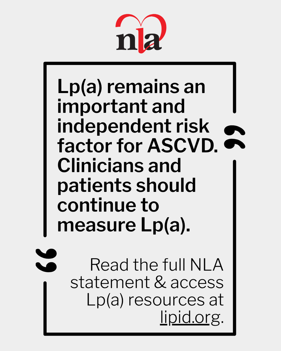 nationallipid's tweet photo. On September 4, 2026, Novartis announced the topline results of its phase 3 Lp(a)HORIZON trial. Novartis shared that while pelacarsen lowered lipoprotein(a) [Lp(a)] levels, the trial failed to reduce the risk of major adverse cardiovascular events (MACE). The full clinical trial results are not yet available.

Lp(a) remains an important and independent risk factor for ASCVD. Clinicians and patients should continue to measure Lp(a).

The Lp(a)HORIZON trial is the first of several clinical trials underway to test the impact of lowering Lp(a) on reducing MACE. 

Read the NLA's full statement & access Lp(a) resources at https://t.co/owm6vSDU0L.