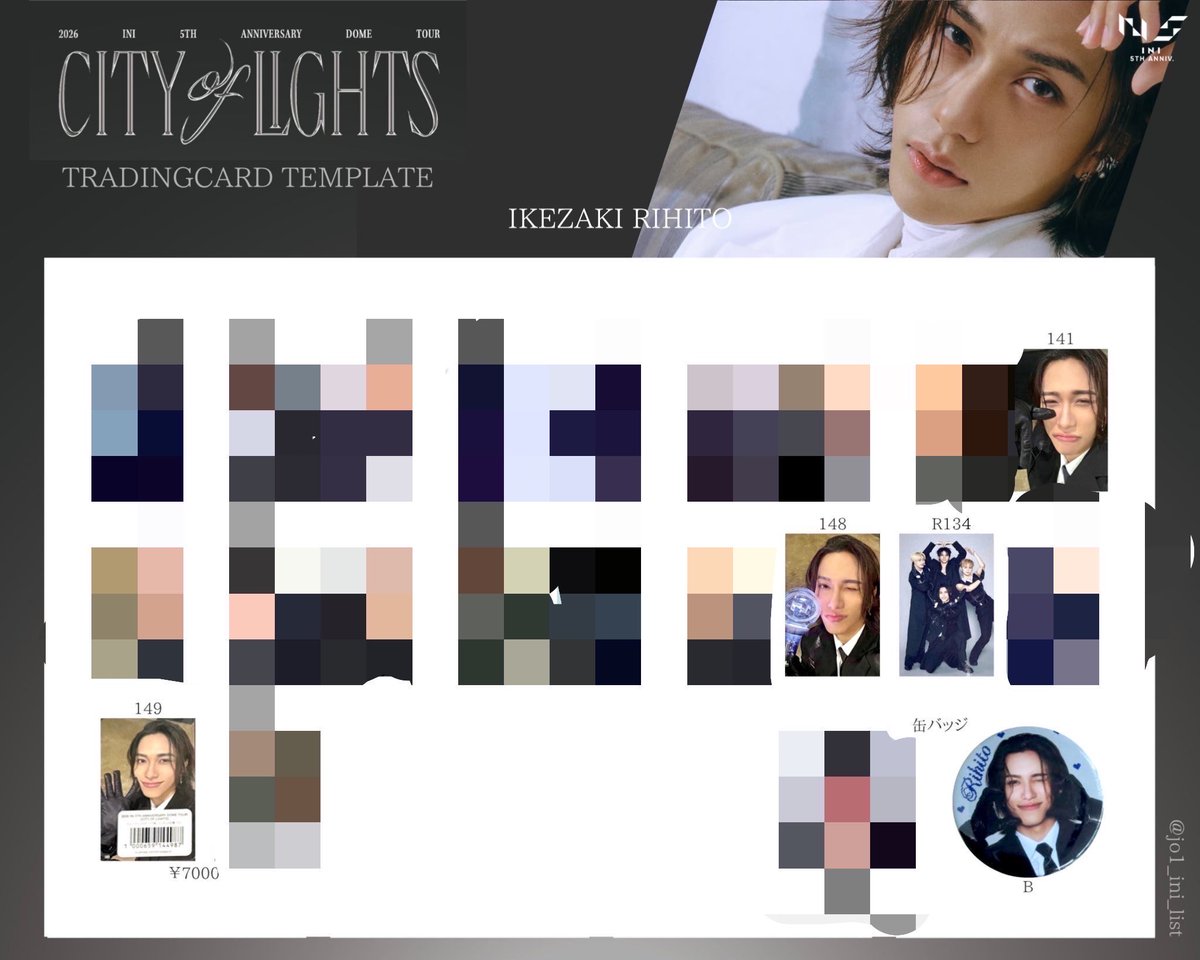 ini97line's tweet photo. INI 2026 DOME TOUR CITY OF LIGHTS トレカ 缶バッジ

【譲】画像1枚目　
　　髙塚.田島.後藤.尾崎.佐野.松田.許

【求】画像2〜4枚目　
　　西＞木村＞池崎

※148↔︎148.セルカ↔︎セルカ.7000↔︎7000
東京ドーム16日＞17日手渡し希望
お気軽にお声掛けください🙇‍♀️

 #INI交換 https://t.co/YVYgDbXR27