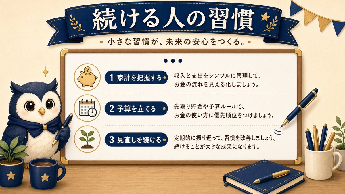 kuroro04020's tweet photo. 資産形成が続きやすい人に、よくある習慣ﾎｰ。

・入金を先に決める

・相場ニュースを見すぎない

・続ける仕組みを自動化する

特別な才能より、淡々と続ける設計が大事ﾎｰ❕

#資産形成 #長期投資 #投資初心者 #ブルバ https://t.co/4xGx8Moapg