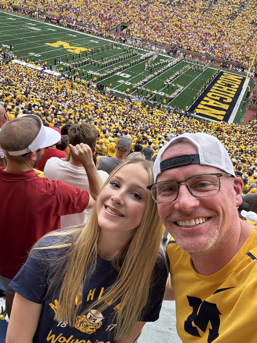 hubbardbradford's tweet photo. Our favorite place, the #BigHouse! Another great Saturday in Ann Arbor with the #HubbardSisters. Great company, an exciting win, and more memories. #GoBlue @UMichFootball @UMichAthletics #makeitmatter https://t.co/VDgDtqsrOb