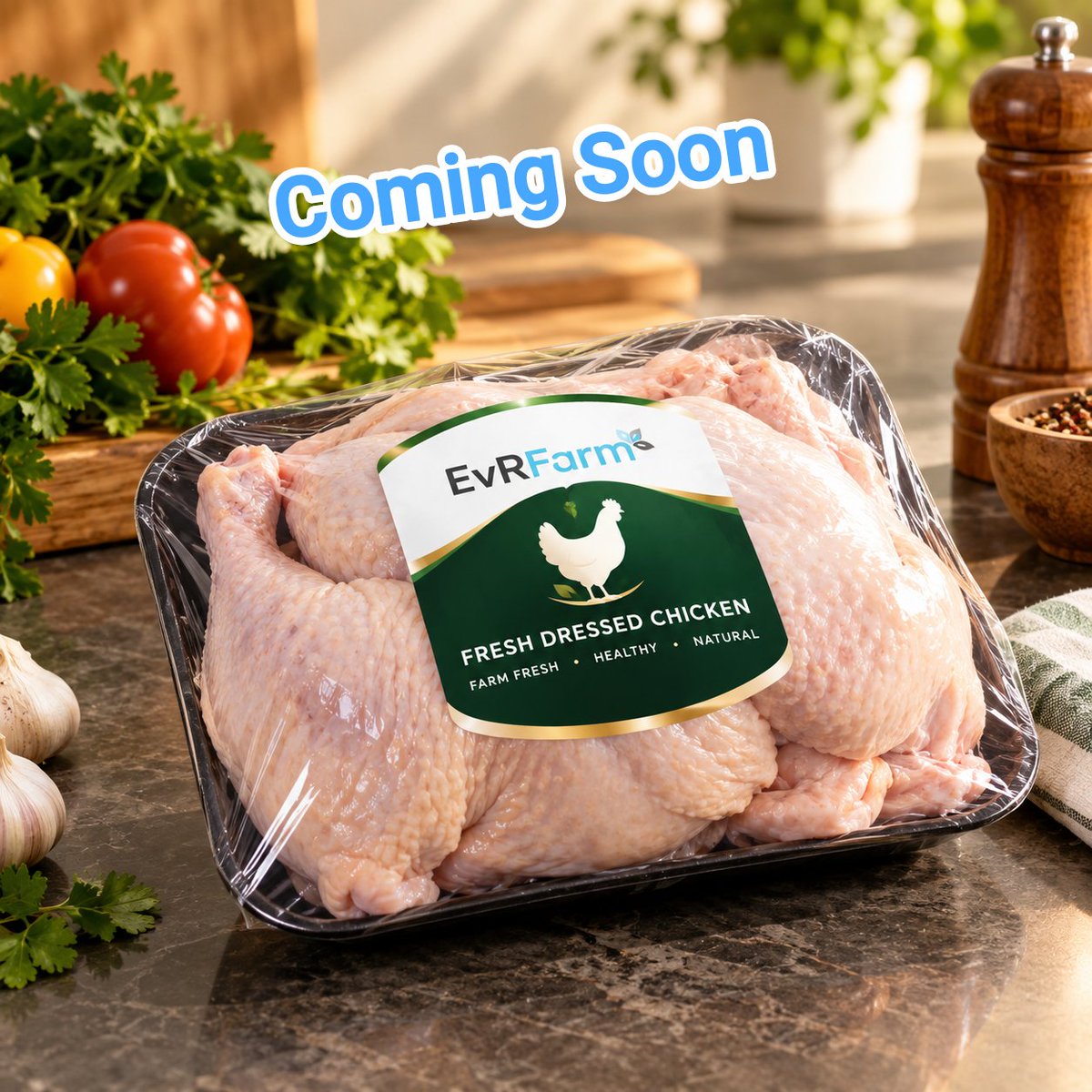 EvriFarm's tweet photo. To our valued customers and partners:

We remain your reliable source for fresh, antibiotic-free eggs. And we're excited to announce that our antibiotic-free chicken will be available next month.

Same quality. Same trust. New addition.

#EvriFarm – Food that heals, not harms. https://t.co/gAnA8AfOsX