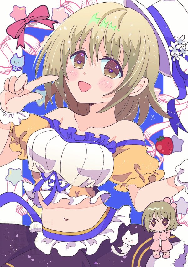 etamaco's tweet photo. ハニーシュガーかな子！
投票ミッションお疲れ様でした！！再生数など一部は18日まで続くのでがんばりましょう！ https://t.co/qXgAqiDCQq