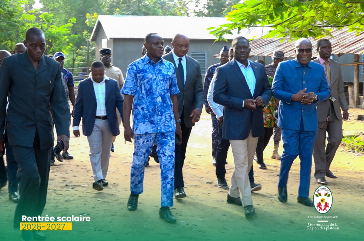 GouvPlateaux's tweet photo. Rentrée scolaire 2026-2027 : Le Gouverneur sur le terrain

À l’occasion de la rentrée scolaire, le Gouverneur de la région des Plateaux, le Général Dadja Maganawé, a effectué ce lundi 14 septembre une visite dans plusieurs établissements scolaires d’Atakpamé. https://t.co/tKgNyZN0Nb