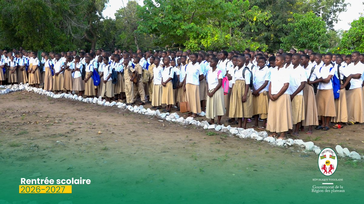 GouvPlateaux's tweet photo. Rentrée scolaire 2026-2027 : Le Gouverneur sur le terrain

À l’occasion de la rentrée scolaire, le Gouverneur de la région des Plateaux, le Général Dadja Maganawé, a effectué ce lundi 14 septembre une visite dans plusieurs établissements scolaires d’Atakpamé. https://t.co/tKgNyZN0Nb