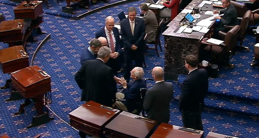 Online1Reader's tweet photo. @EricLDaugh He's back and just voted on the senate floor a few minutes ago to confirm a judge https://t.co/F42vkNtkhe