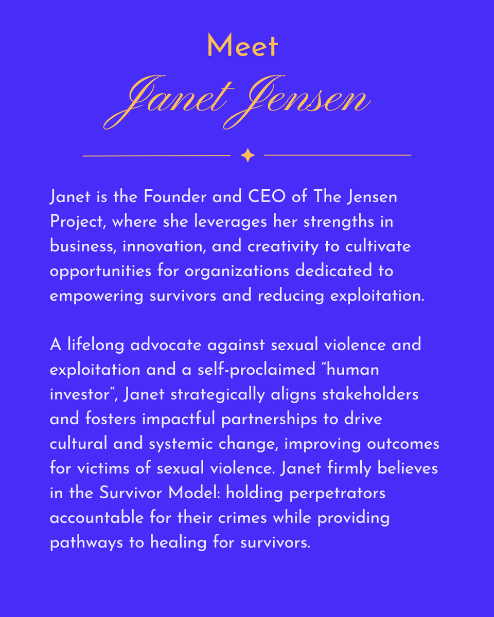 apneaap's tweet photo. On October 2, we’ll honor Janet Jensen for her work supporting survivors and challenging exploitation.

Join us for the 10th Annual Last Girl Awards at @AsiaSocietyNY to celebrate the visionary leaders fighting trafficking.

Get your ticket today: https://t.co/JpWcGjv07v

#NYC https://t.co/kkoZnQcPuK