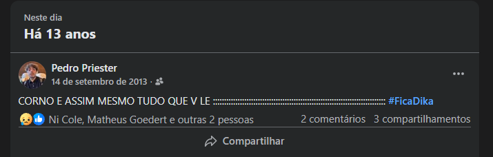 pedropriester's tweet photo. e eu q era twitteiro profissional até no facebook pqp https://t.co/eRVsSWYL1S