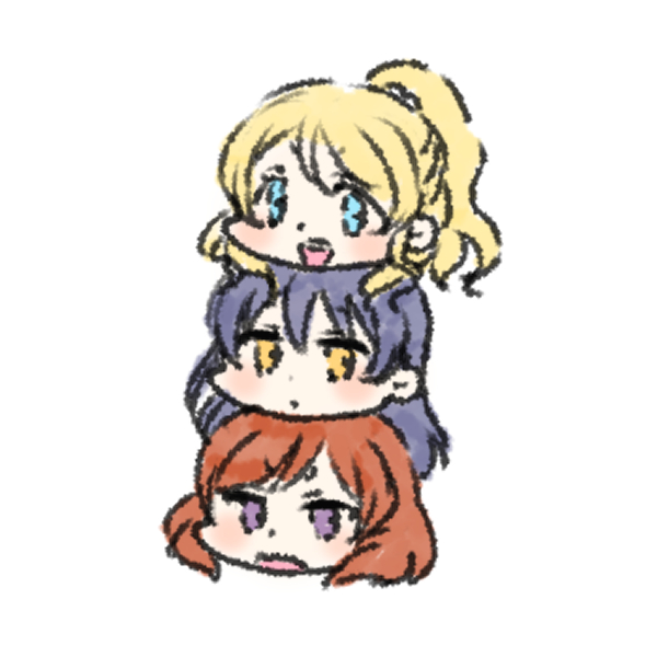 絢瀬絵里 ,西木野真姫 ,園田海未 「積みゲ」|sinano-ya@twoのイラスト
