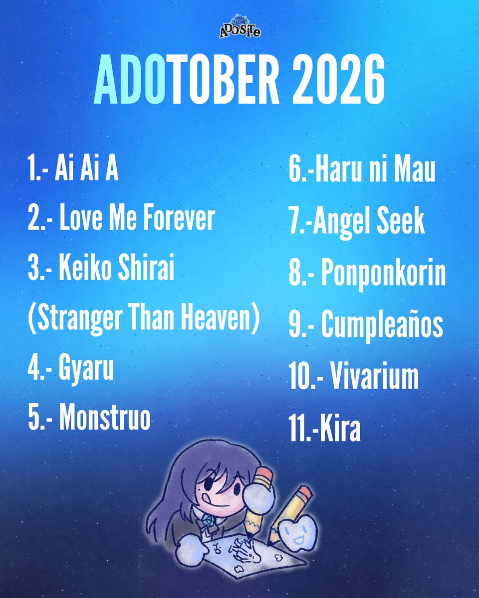 adoshiite's tweet photo. ADOTOBER 2026 https://t.co/ZEdnq0L6i7