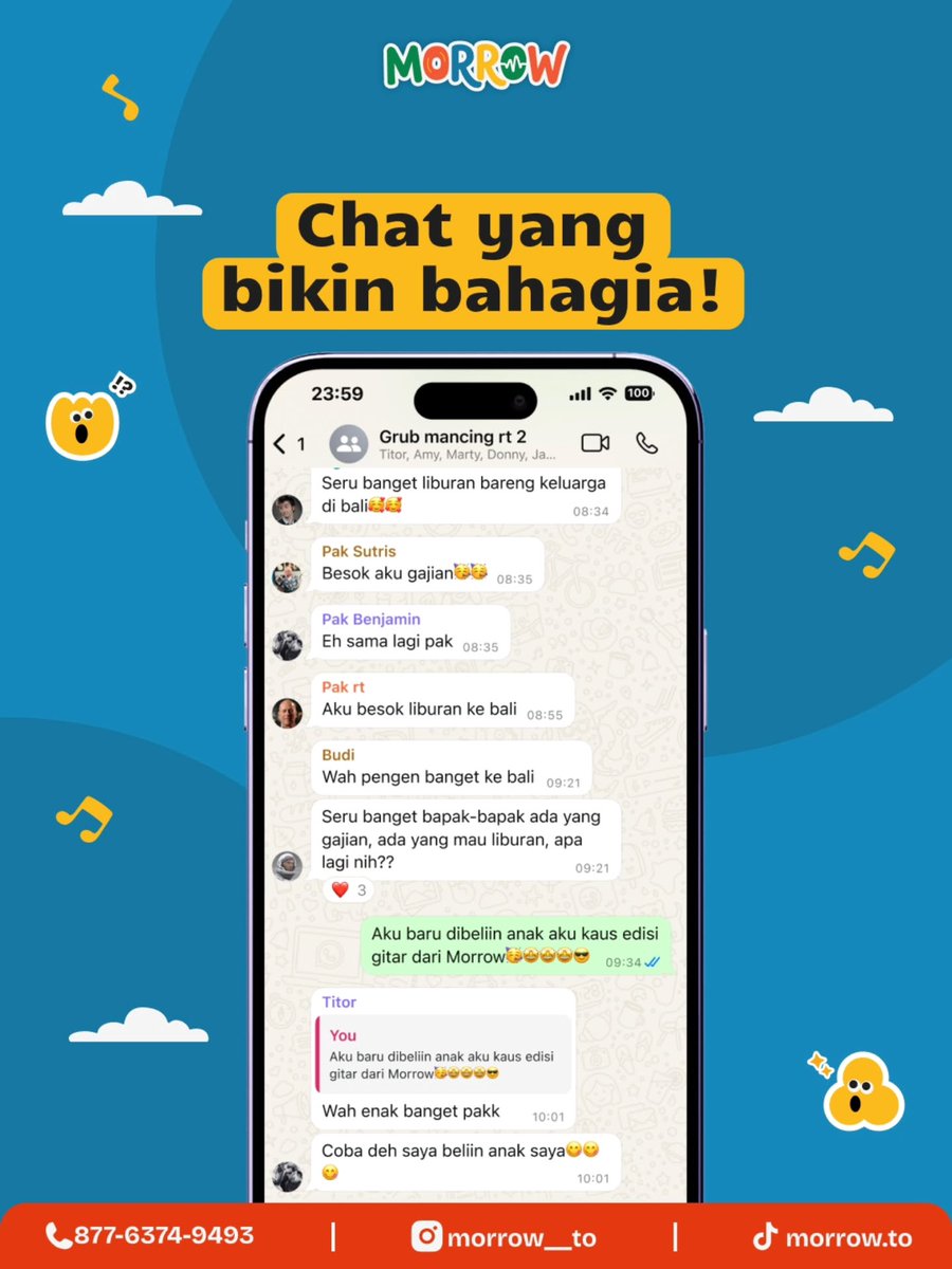 anjomikell's tweet photo. 😭 CHAT YANG BIKIN BAHAGIA

Kabar baik memang bikin bahagia, tapi kabar orang ketiga kadang bikin iri
“Aku dibeliin Guitar Edition! ”

Yang lain langsung: “WHEN YAAA? ”

Kalau kamu ada di chat itu, ikut senang atau langsung minta dibeliin juga? https://t.co/ZiQBgm6sii