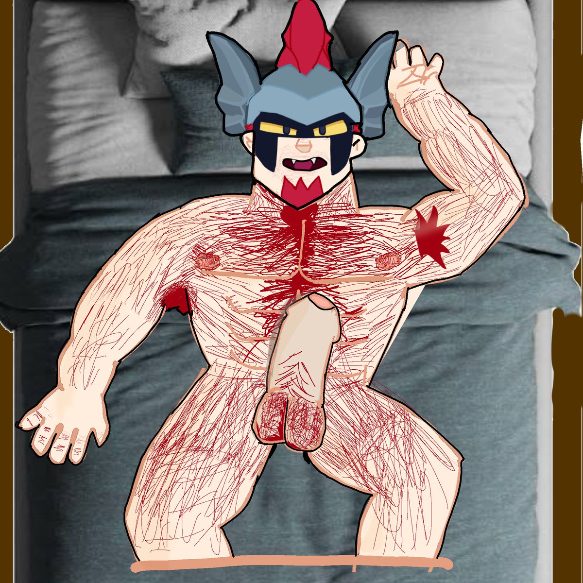 Helpdude201's tweet photo. too much body hair? #gay #brawlstars #brawlstarsnsfw #brawlstarsdamian #nsfw #gay https://t.co/b1gcqROfh6