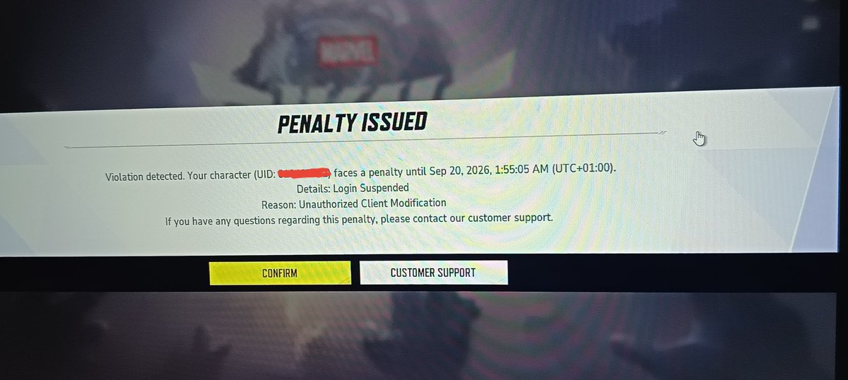 unragebaitable's tweet photo. @MarvelRivals Can i know why am i getting banned?
I have no mods or anything added in the game files and I'm suddenly banned for a week for no reason at all
Is the anti-cheat system broken??? https://t.co/I2nOaKABef