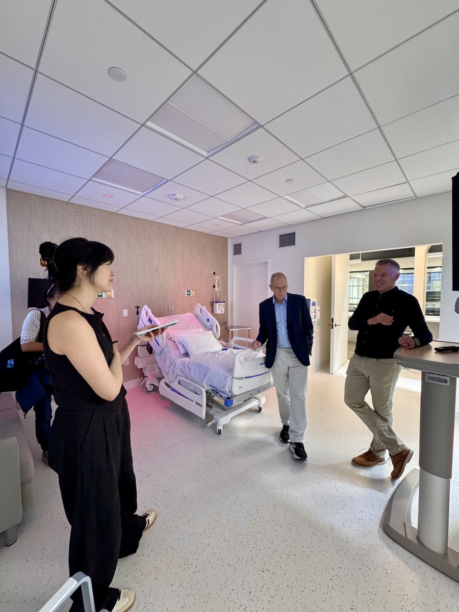 SutterHealth's tweet photo. A behind-the-scenes look at innovation in action.

During a recent visit to the Sutter Health Innovation Center, San Francisco Chronicle reporter Catherine Ho stepped inside Sutter’s hospital room of the future, where teams are exploring how the care environment itself can support healing, comfort and better rest.

From circadian rhythm-friendly lighting to technology designed to reduce noise and disruptions, our teams are testing new approaches that could help shape a more restorative patient experience.

Read more in the @sfchronicle: https://t.co/9EGKtEWsnw.

#SutterProud