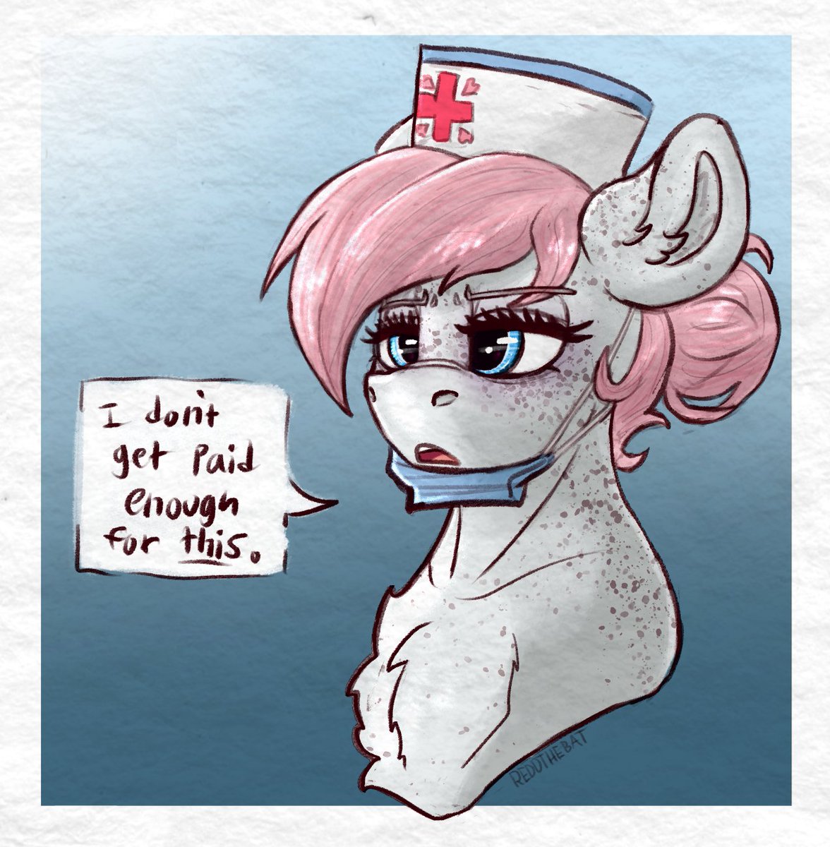 ReddTheBat's tweet photo. A lot can happen in a 12 hour shift- poor Redheart... https://t.co/bmqDNgiTwm