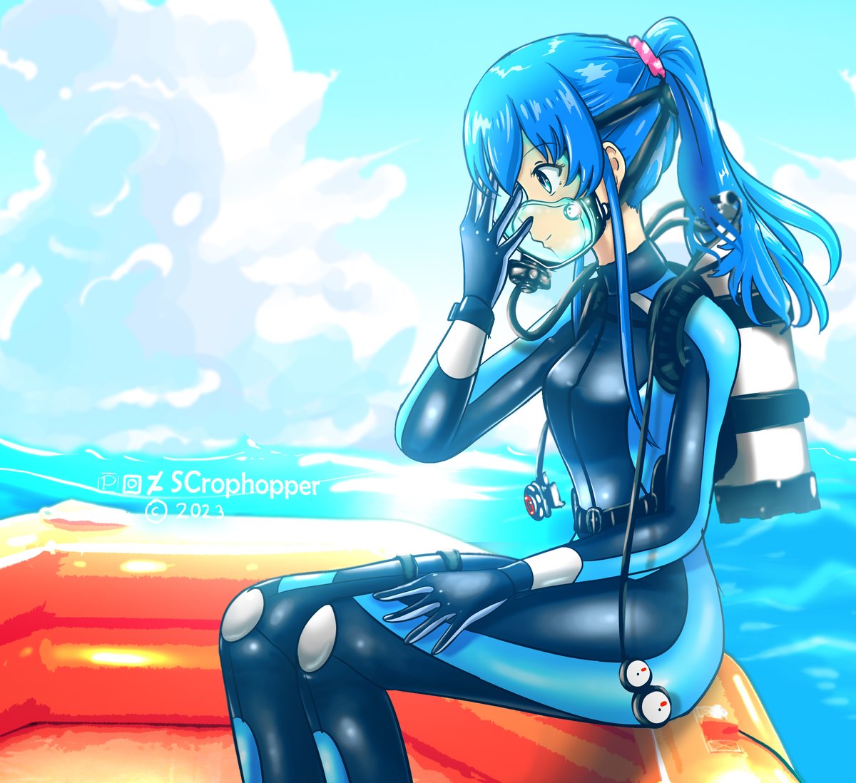 SCrophopper's tweet photo. Fixie Funutaime in Wetsuit #7| OC
https://t.co/HAsZzcbkPa
DA : https://t.co/Gq2ijabk4u
Pixiv : https://t.co/GHZoNSWENW
discord : https://t.co/tcTyuvQdnu 
#wetsuit #scuba #divingmask #OC #anime #animescuba #fixie https://t.co/TxOKK4LEYq