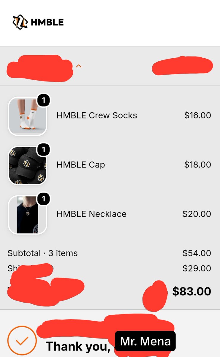 CycloUchiha's tweet photo. Picked up the last 2 items of the first wave of @TeamHmble merch drop along with the new necklace. Cant wait for it to arrive. Will definitely be wearing it everyday. And hope to see that new shirt seen in hmble crew videos release soon ๐๐ผ #behmble https://t.co/zl0pGZ3QdZ