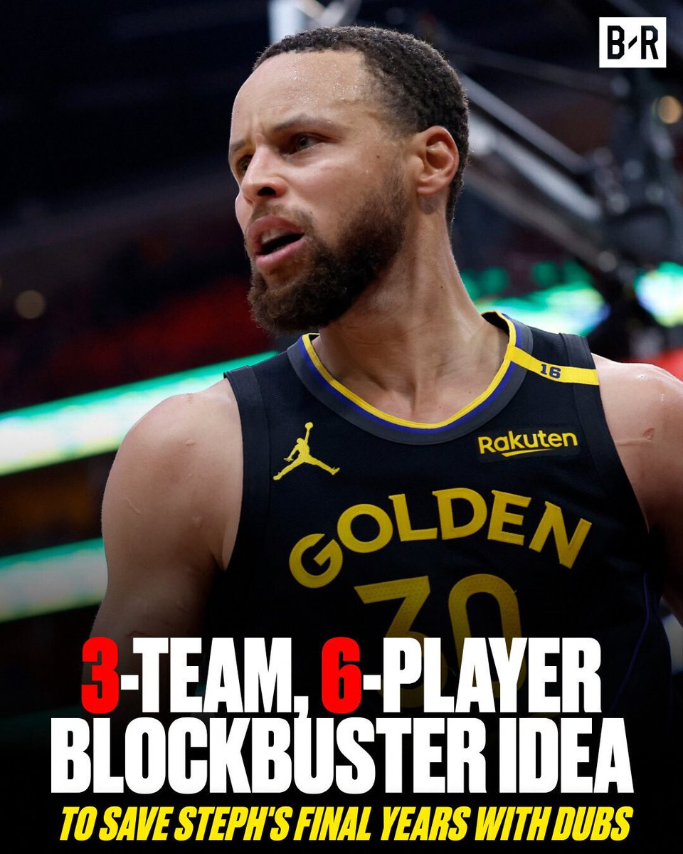 BleacherReport's tweet photo. This blockbuster trade can help save Steph’s final years with Warriors 🤯👀

Full trade here: https://t.co/ZoVdxSEYlh https://t.co/AxDREzCBPA