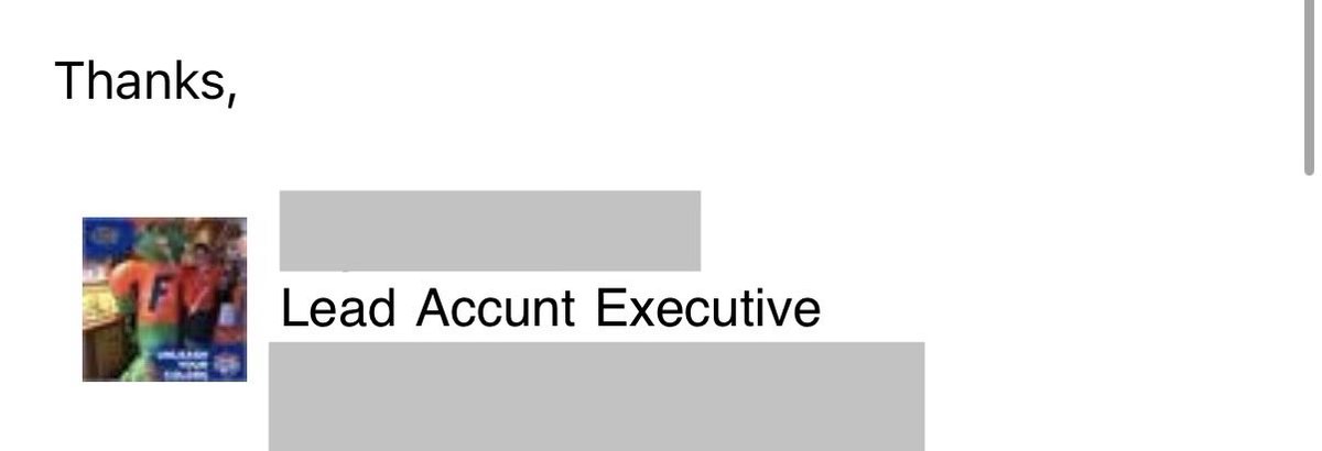 morganisposting's tweet photo. Very epic email signature typo https://t.co/BFAl25kQZM