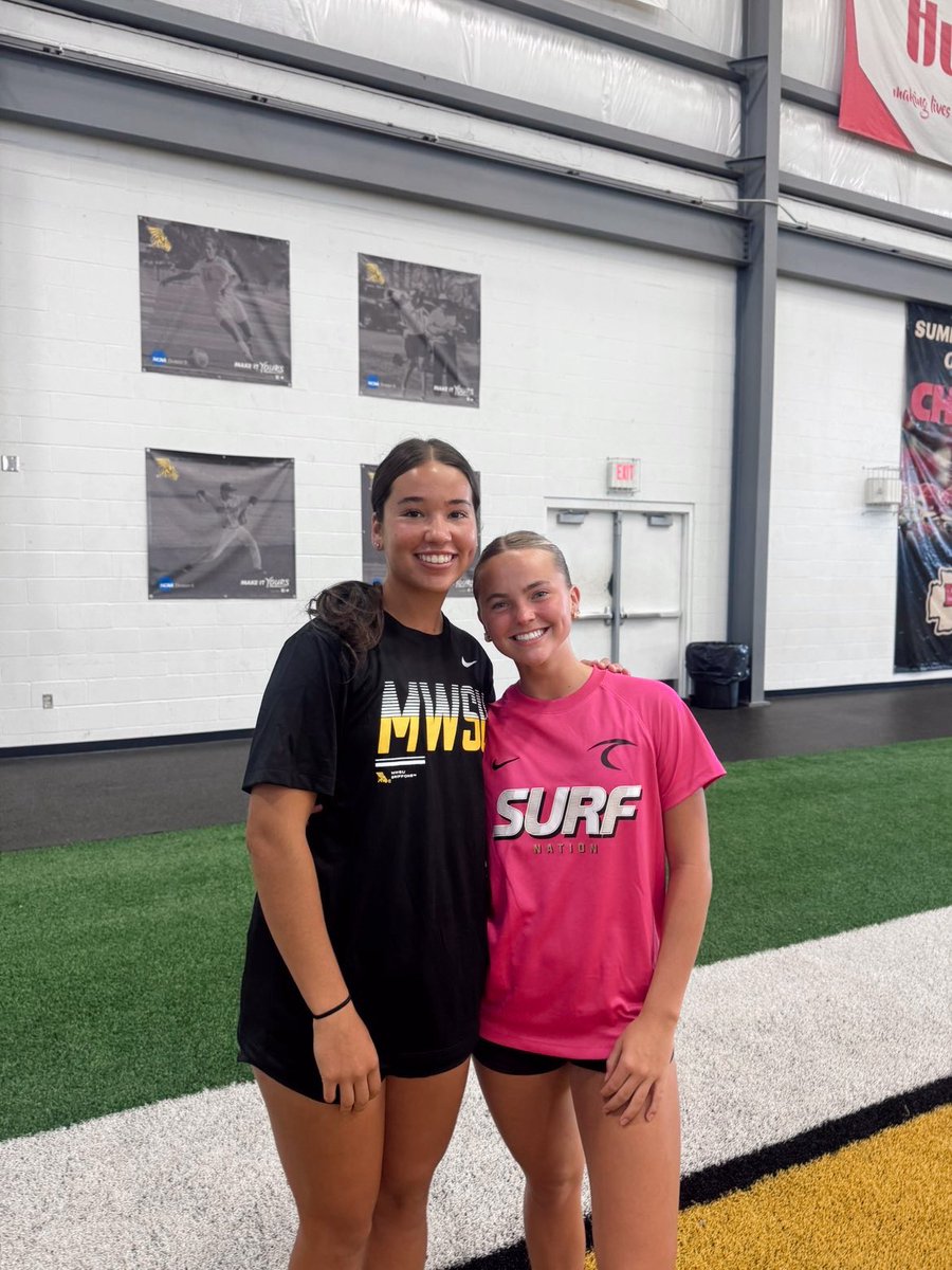 ReeseWhite0315's tweet photo. A big thank you to @CoachPlocher and the Missouri Western coaching staff for having me out to the Griffons Soccer ID Camp! I loved getting the opportunity to watch the team earn a win and then train alongside the girls. #Griffup!!! https://t.co/DyLiHtQqRh