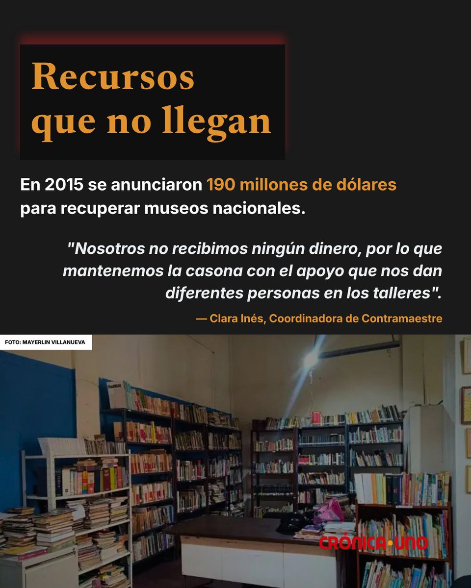 CronicaUno's tweet photo. #Táchira | Museos sobreviven entre goteras y abandono. En el MAVET tuvieron que sacar 5 camiones de escombros y resguardar 500 obras por filtraciones en su casona de 128 años.

​Pese a que entre 2015 y 2016 se aprobaron $190M para el sector, los recursos no llegan.

​✍️ Vía @mayevillanueva

📲 Lee el reportaje completo aquí: ​https://t.co/N1uRRRsFjr 

#LosHechosComoSon #Táchira #Cultura #SanCristóbal