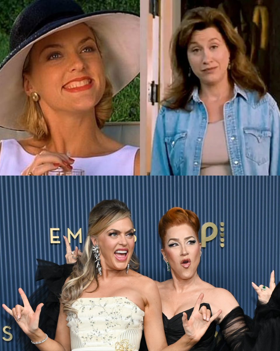 thepophive's tweet photo. 'The Parent Trap' co-stars Elaine Hendrix and Lisa Ann Walter reunite at the #Emmys https://t.co/qn3H2Yvsht