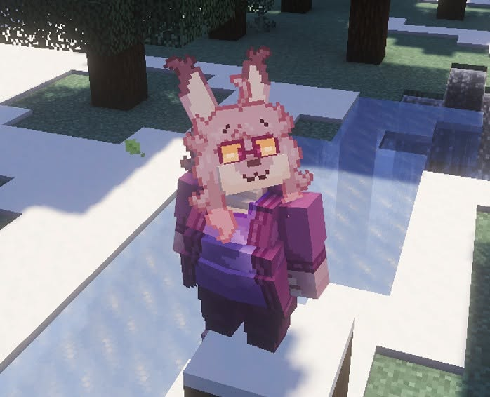 Rekteon's tweet photo. Really awesome custom minecraft player model @Nektsune_Hybrid did for me, ITS SO PRETTY I LOVE IT SO MUCH https://t.co/VWNcye8KMT