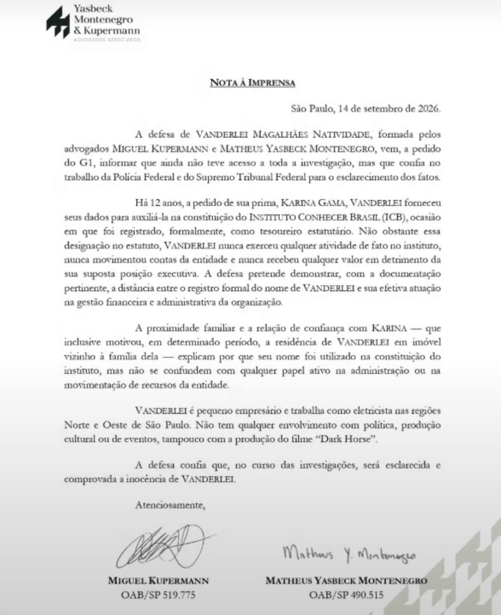pesquisas_elige's tweet photo. 🚨BOMBA DA NOITE/REPUBLIQUEM: A Rede Globo acaba de divulgar, exclusivamente, um documento reportando que a Go Up (a empresa encarregada pela produção do filme Dark Horse, em homenagem a @jairbolsonaro) UTILIZOU DADOS IRREGULARES para praticar corrupção. A afirmação é do homem apontando pela Karina Gama como “TESOUREIRO” (cargo que nunca ocupou) do filme!🇧🇷👍