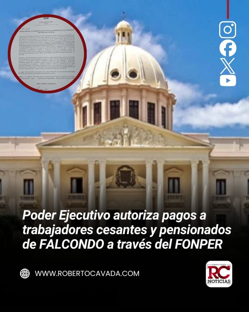 rcavada's tweet photo. Poder Ejecutivo autoriza pagos a trabajadores cesantes y pensionados de FALCONDO a través del FONPER
https://t.co/32b3H6e43Y
#RobertoCavada #RCNoticias #PoderEjecutivo #FALCONDO https://t.co/aoJb2MVw0P