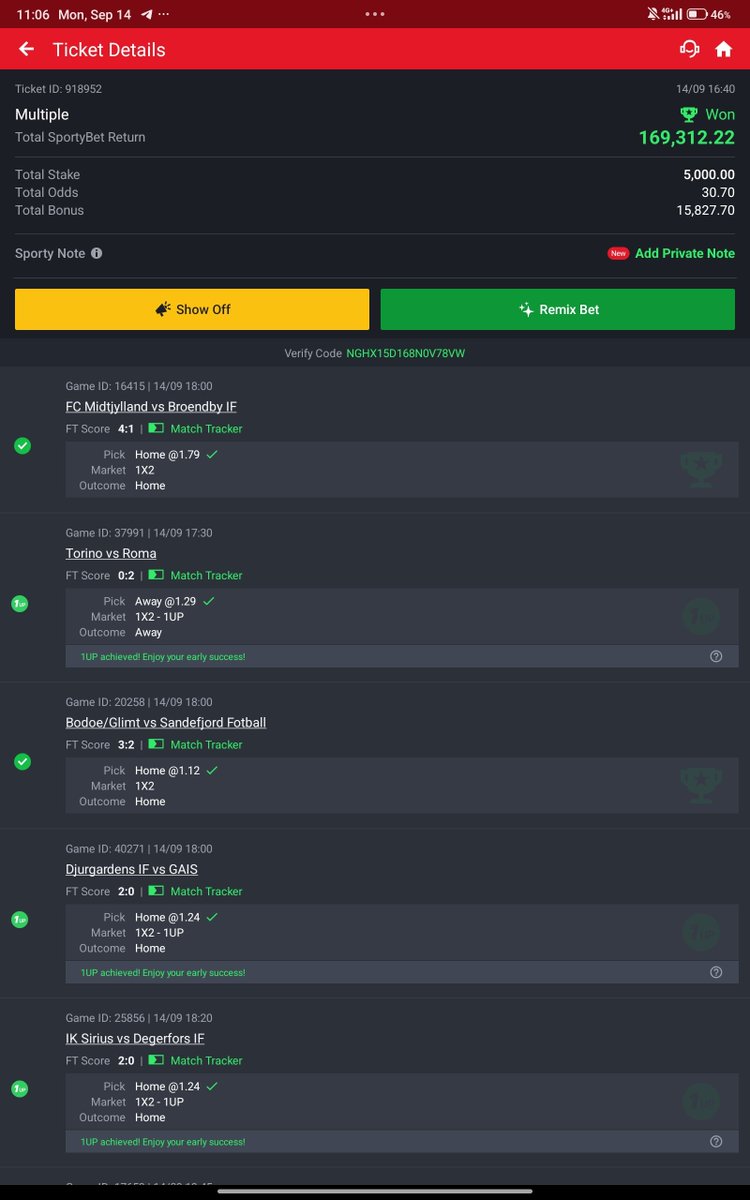 MoneygainCP's tweet photo. ✅✅✅13/13 💥💯💯💯🥅 https://t.co/g6ZKt6oSsi