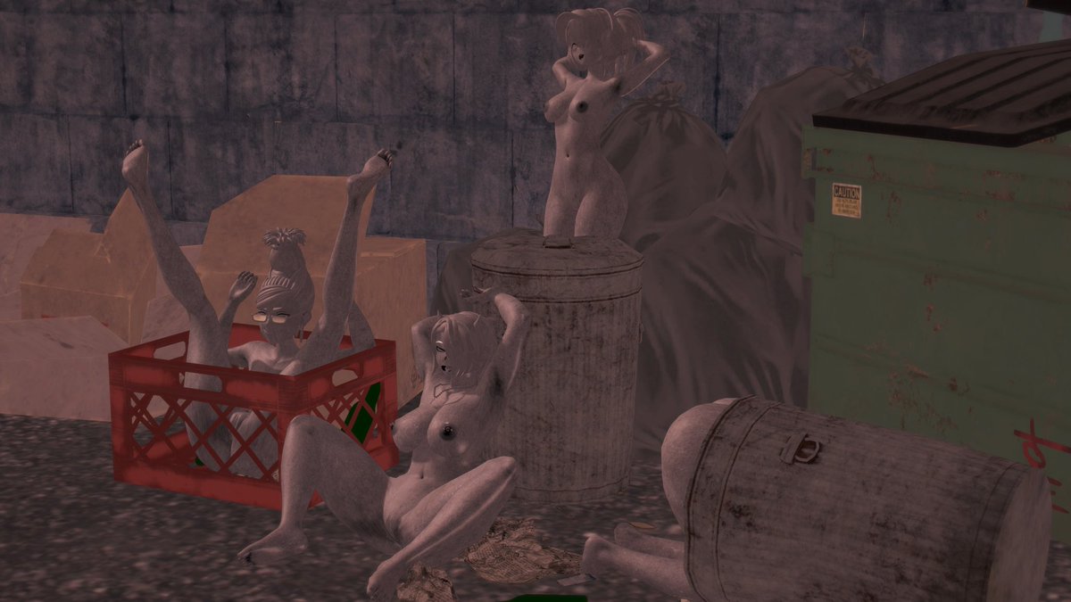 MetallicZoneGT's tweet photo. Anonymous suggestions from The Box:
A pair of ladies mid-butt contact turned into shiny statues, and two other angles of “Trashin’.”
#petrification #asfr #vitrinization #固め #石化 https://t.co/PlTel94nYD