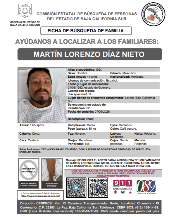COBUPEM's tweet photo. Solicitamos de tu apoyo en difusión para dar pronta localización a Martín Lorenzo Díaz Nieto, cualquier información favor de comunicarse a los teléfonos al pie del boletin. #TodosEnLaBúsqueda https://t.co/qfmBTeMP58