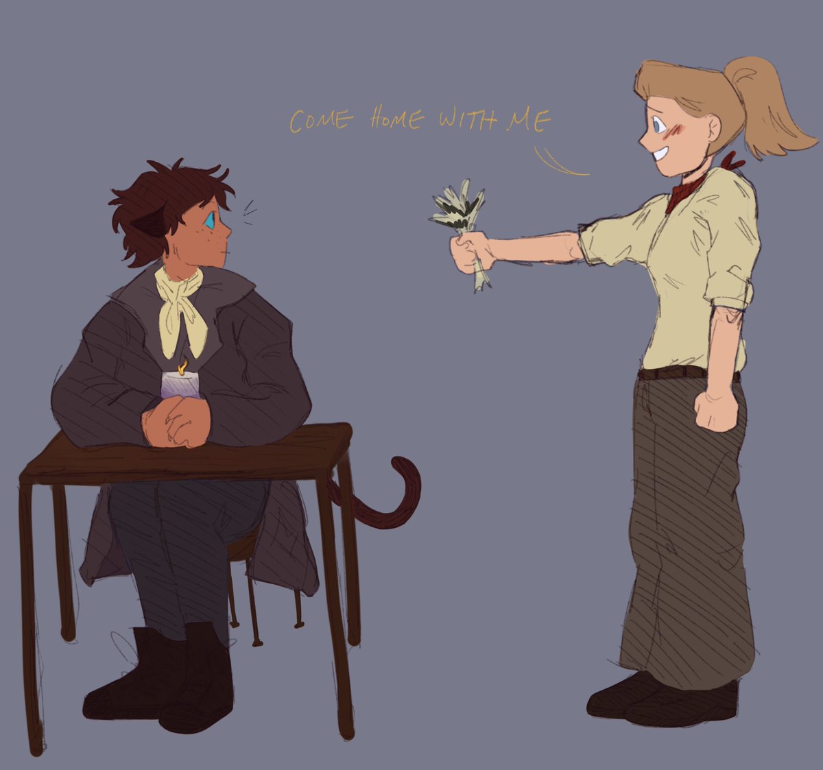 latertater27's tweet photo. @CarlzSays made fanart on their insta of hadesxshera and inspired me to make some of my own! spent way too long on this but worth it. #hadestown #catradora https://t.co/KecAUrSxgG