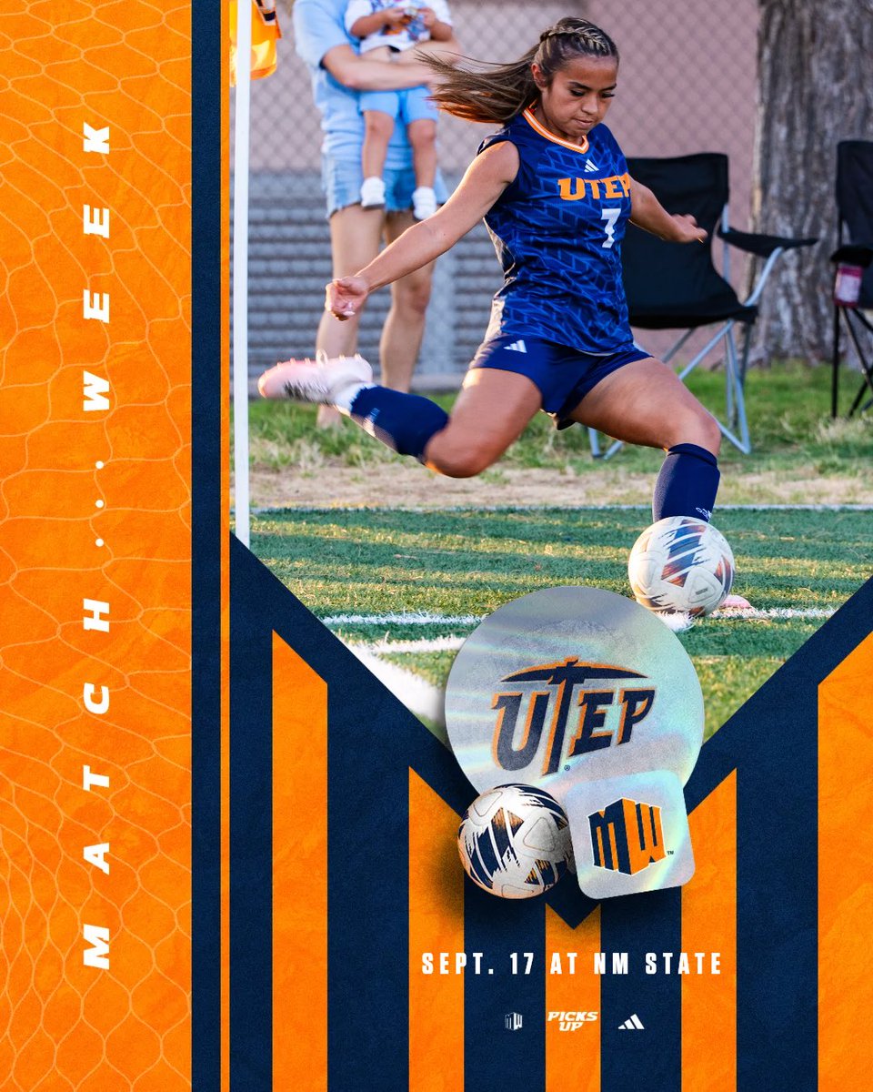 UTEPSoccer's tweet photo. 𝙄𝙩’𝙨 𝙧𝙞𝙫𝙖𝙡𝙧𝙮 𝙬𝙚𝙚𝙠. 𝙀𝙣𝙤𝙪𝙜𝙝 𝙨𝙖𝙞𝙙 🫡

⛏️ at NM State, 7 pm MT, Sept. 17

✍️ UTEP has its best start to a season since 2005, aided by pacing the @MountainWest in six major stat categories. https://t.co/ejmPqVmUfR