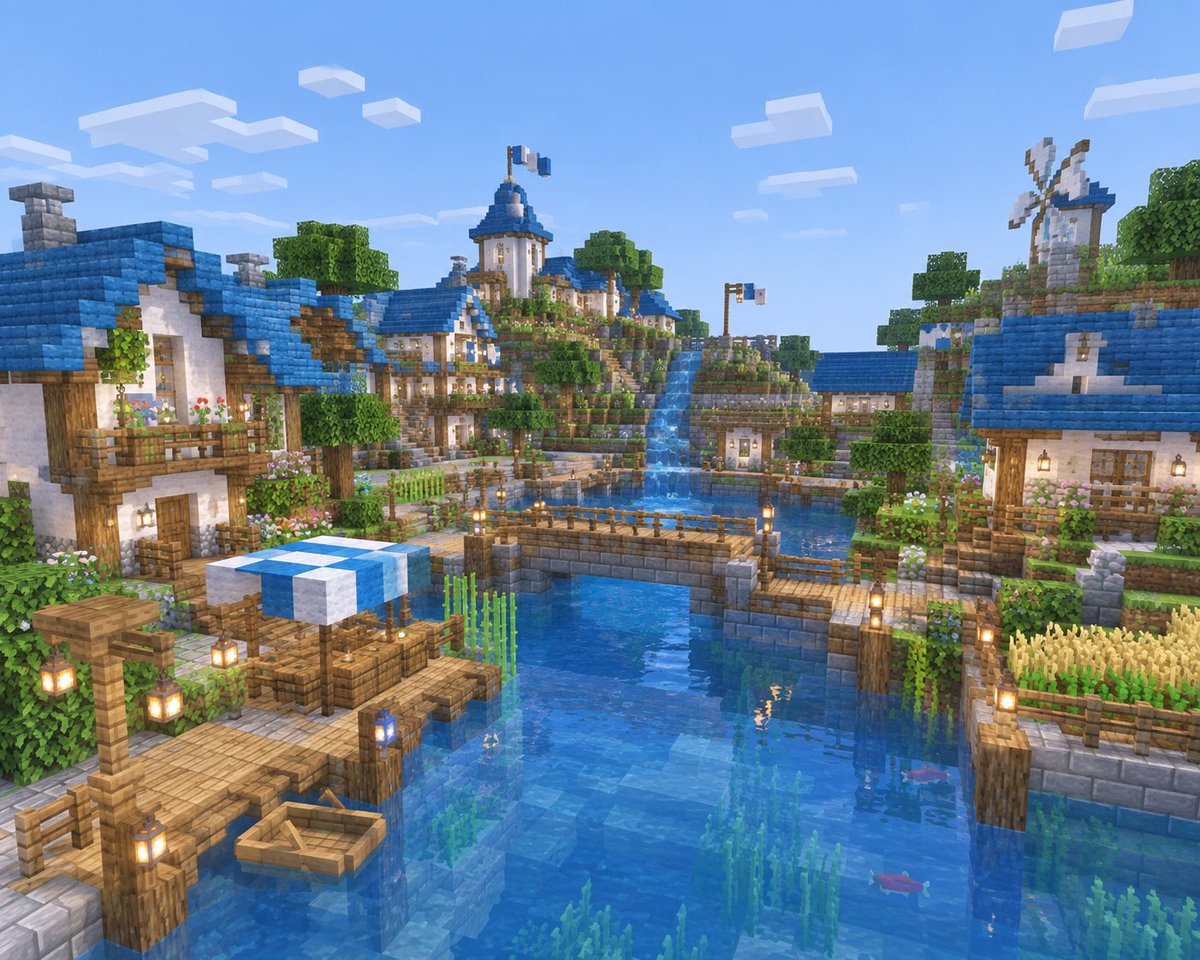 tomato7817's tweet photo. 島と島の間の川辺をこんな感じにしたい
 #マイクラ  #マイクラ建築 https://t.co/jdXgcW4Y7p