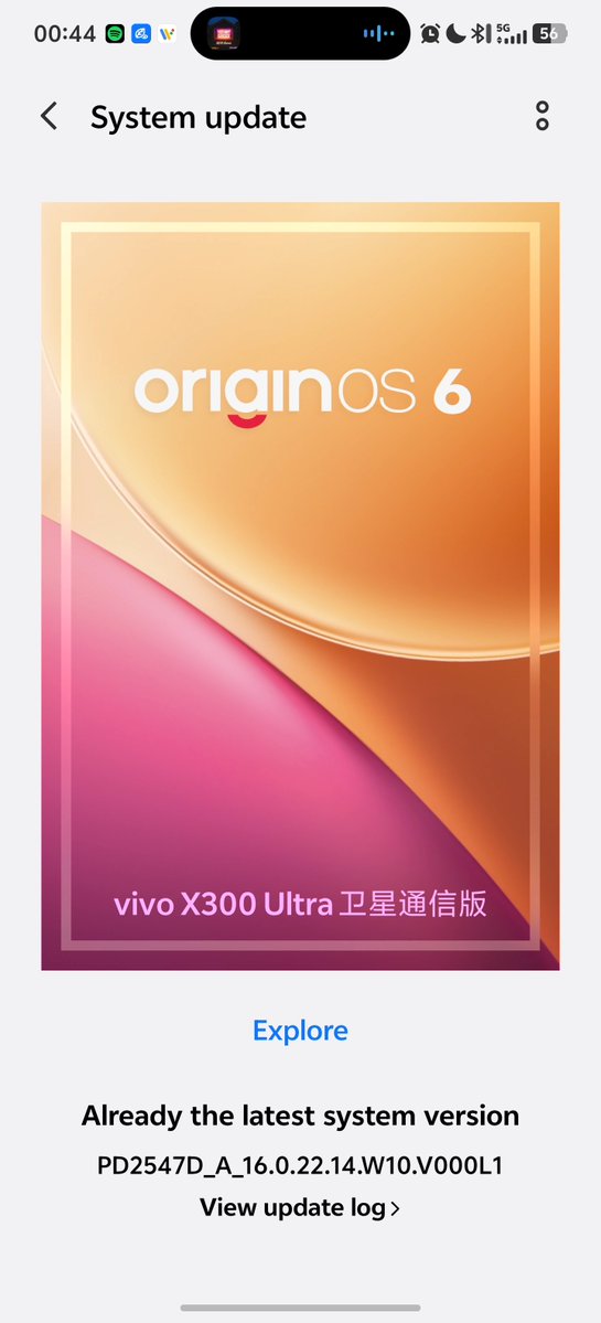 KoroshLovesIran's tweet photo. @yaboySC0TT @theonecid Hah yeah vivo X300 Ultra, still on OriginOS 6 based on Android 16 https://t.co/69ENA6ZWFk