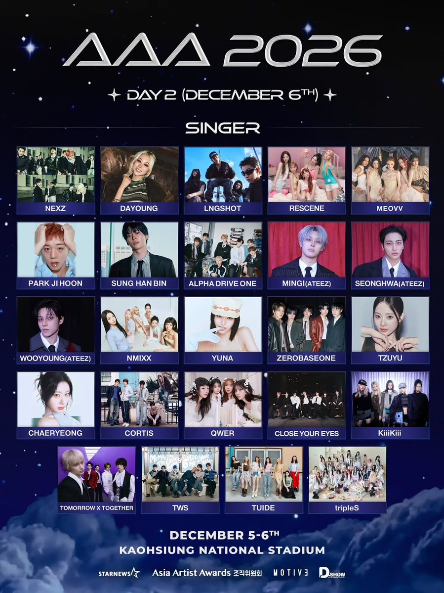 zhaoyufancokr's tweet photo. CORTIS is confirmed to attend AAA, and they’ll be there on Day 2, December 6!

#CORTIS #코르티스 https://t.co/knAujsDLNh