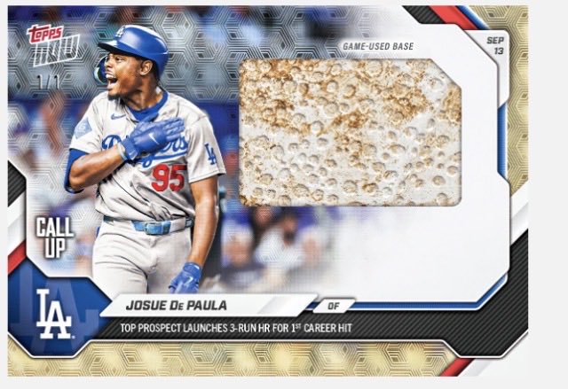 SILENTRIPCARDS's tweet photo. 今日のTopps now 
Josue De Paulaの初ヒットがスリーランHR https://t.co/ddnB5BlZI7