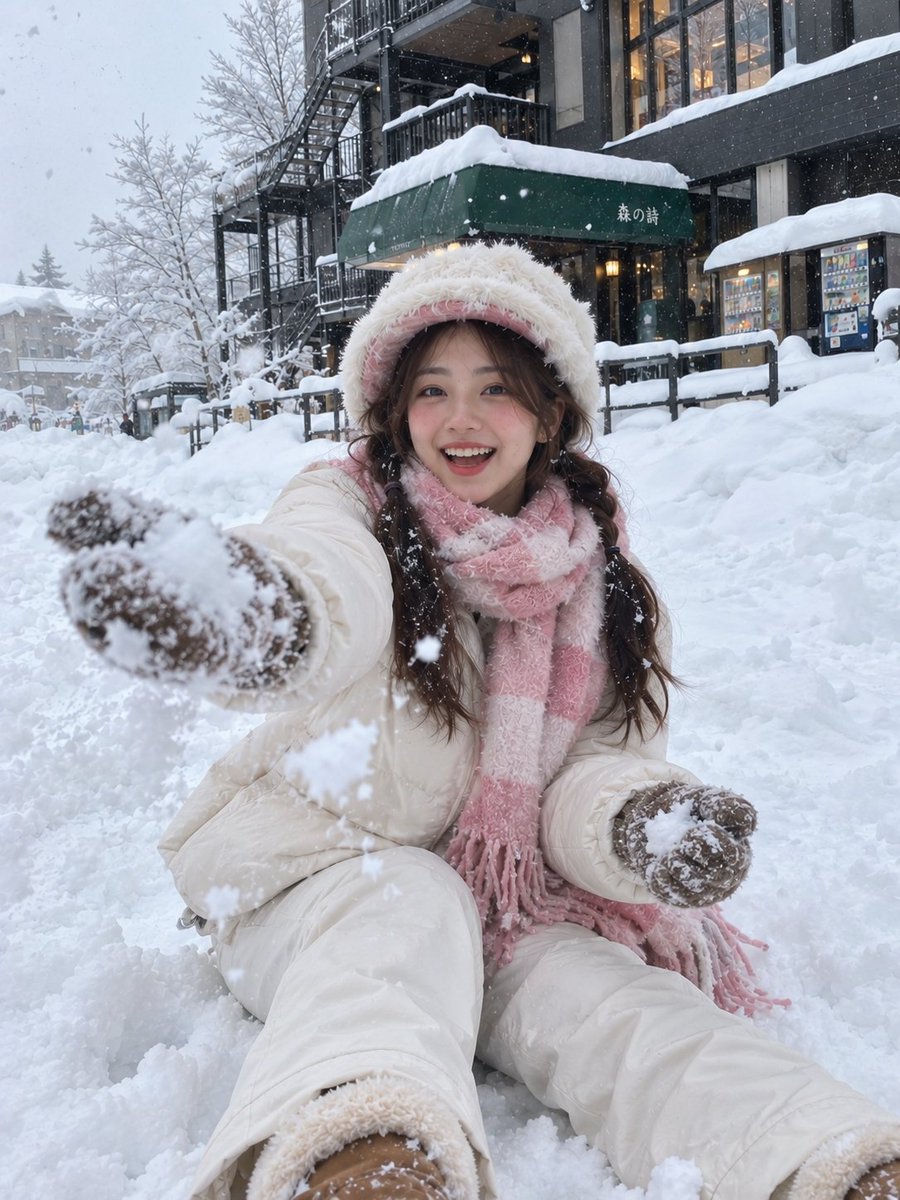 Winter Snowbank Portrait