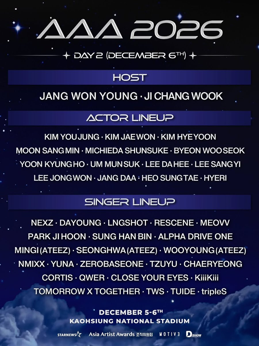 zhaoyufancokr's tweet photo. CORTIS is confirmed to attend AAA, and they’ll be there on Day 2, December 6!

#CORTIS #코르티스 https://t.co/knAujsDLNh