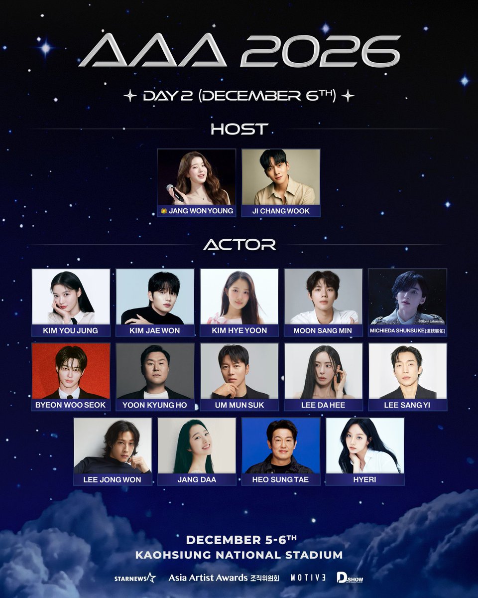 allyshko's tweet photo. it looks like they just added these 2 other hosts on day 1 with that man last minute maybe jcw and woo young didn't want to host w him cuz I never saw them announce the other 2 hosts before!?! anyway THANK GOD HE'S NOT HOSTING ON THE SAME DAY 😭😭 https://t.co/fwCeCj4sDn